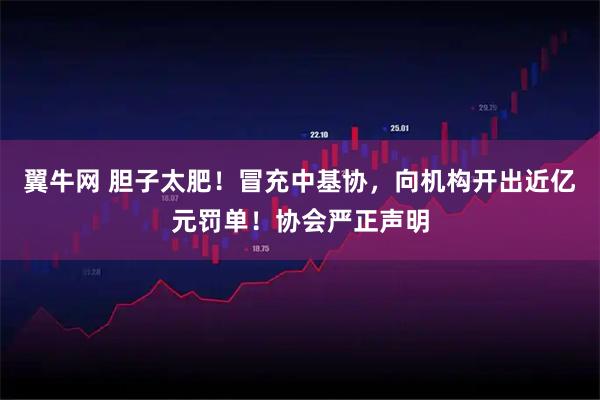 翼牛网 胆子太肥！冒充中基协，向机构开出近亿元罚单！协会严正声明