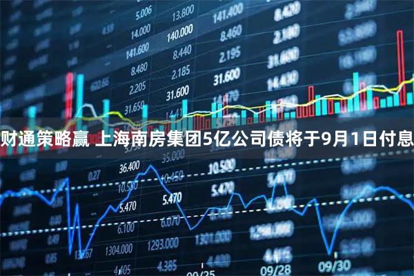 财通策略赢 上海南房集团5亿公司债将于9月1日付息